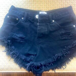 Superdown black cut off Jean short size 25